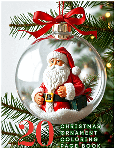 christmas ornament coloring book cover